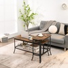image:imageGiantex Narrow End Table Industrial Sofa Side Table with Rustic Tabletop amp Stable Steel Frame Wood Look Accent Table Compact Bedside Table for Living Room Entryway Easy Assembly Rustic Brown1