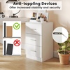 image:imageGiantex Night Stand Set 2 with Charging Station 26 Tall Side End Table w3 Storage Drawers Wooden Nightstand Chest of Drawers Wood Dresser for Bedroom Office 2 NaturalWhite