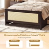 image:imageGiantex Rattan Bed Frame with 2 Storage Drawers Twin Size Boho Platform Beds wHeadboard amp Footboard Wood Mattress Foundation Twin Bed Frames for Kids Adults No Box Spring Needed White TwinEspresso