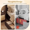 image:imageGiantex Rattan Bed Frame with 2 Storage Drawers Twin Size Boho Platform Beds wHeadboard amp Footboard Wood Mattress Foundation Twin Bed Frames for Kids Adults No Box Spring Needed White TwinEspresso