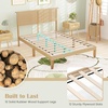 image:imageGiantex Rattan Twin Bed Frames for Kids Boho Platform Bed with Natural Wicker Headboard Solid Wood Foundation amp Support Slats UnderBed Storage Twin Size Bedframe for Adults No Box Spring NeededFull