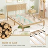 image:imageGiantex Rattan Twin Bed Frames for Kids Boho Platform Bed with Natural Wicker Headboard Solid Wood Foundation amp Support Slats UnderBed Storage Twin Size Bedframe for Adults No Box Spring NeededQueen