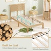 image:imageGiantex Rattan Twin Bed Frames for Kids Boho Platform Bed with Natural Wicker Headboard Solid Wood Foundation amp Support Slats UnderBed Storage Twin Size Bedframe for Adults No Box Spring NeededTwin