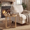 image:imageGiantex Round Side Table Set of 2 Sofa Couch End Table wWood Legs Farmhouse Circle Nightstand for Small Spaces Compact Accent Bedside Night Stand for Living Room Bedroom Easy Assembly NaturalNatural