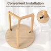 image:imageGiantex Round Side Table Set of 2 Sofa Couch End Table wWood Legs Farmhouse Circle Nightstand for Small Spaces Compact Accent Bedside Night Stand for Living Room Bedroom Easy Assembly NaturalNatural