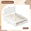 image:imageGiantex Twin Bed Frames for Kids with Storage Drawers Wood Platform Bed with Headboard Solid Mattress Foundation wWooden Slat Support amp Enclosed Base No Box Spring Needed White TwinWhite