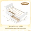 image:imageGiantex Twin Bed with 2 Storage Drawers Wood Platform Bed with Headboard amp Footboard Wooden Slats Support Mattress Foundation Twin Bed Frames for Kids Teens Adults No Box Spring Needed GreyWhite