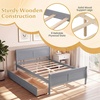 image:imageGiantex Twin Bed with 2 Storage Drawers Wood Platform Bed with Headboard amp Footboard Wooden Slats Support Mattress Foundation Twin Bed Frames for Kids Teens Adults No Box Spring Needed GreyGrey