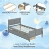 image:imageGiantex Twin Bed with 2 Storage Drawers Wood Platform Bed with Headboard amp Footboard Wooden Slats Support Mattress Foundation Twin Bed Frames for Kids Teens Adults No Box Spring Needed GreyGrey