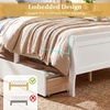 image:imageGiantex Twin Bed with 2 Storage Drawers Wood Platform Bed with Headboard amp Footboard Wooden Slats Support Mattress Foundation Twin Bed Frames for Kids Teens Adults No Box Spring Needed GreyWhite
