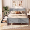 image:imageGiantex Twin Bed with 2 Storage Drawers Wood Platform Bed with Headboard amp Footboard Wooden Slats Support Mattress Foundation Twin Bed Frames for Kids Teens Adults No Box Spring Needed GreyGrey