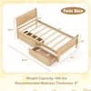 image:imageGiantex Twin Bed with 2 Storage Drawers Wood Platform Bed with Headboard amp Footboard Wooden Slats Support Mattress Foundation Twin Bed Frames for Kids Teens Adults No Box Spring Needed GreyNatural