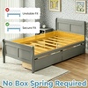 image:imageGiantex Twin Bed with 2 Storage Drawers Wood Platform Bed with Headboard amp Footboard Wooden Slats Support Mattress Foundation Twin Bed Frames for Kids Teens Adults No Box Spring Needed GreyGrey