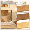 image:imageGiantex Wood Queen Size Bed Frame with Headboard Acacia Platform Bed w12 Slats Support UnderBed Space Wooden Mattress Foundation No Box Spring NeededFull