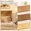 image:imageGiantex Wood Queen Size Bed Frame with Headboard Acacia Platform Bed w12 Slats Support UnderBed Space Wooden Mattress Foundation No Box Spring NeededFull