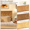 image:imageGiantex Wood Queen Size Bed Frame with Headboard Acacia Platform Bed w12 Slats Support UnderBed Space Wooden Mattress Foundation No Box Spring NeededQueen