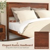 image:imageGiantex Wood Queen Size Bed Frame with Headboard Acacia Platform Bed w12 Slats Support UnderBed Space Wooden Mattress Foundation No Box Spring NeededQueen