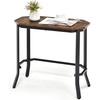 image:imageGiantex Narrow End Table Industrial Sofa Side Table with Rustic Tabletop amp Stable Steel Frame Wood Look Accent Table Compact Bedside Table for Living Room Entryway Easy Assembly Rustic Brown1