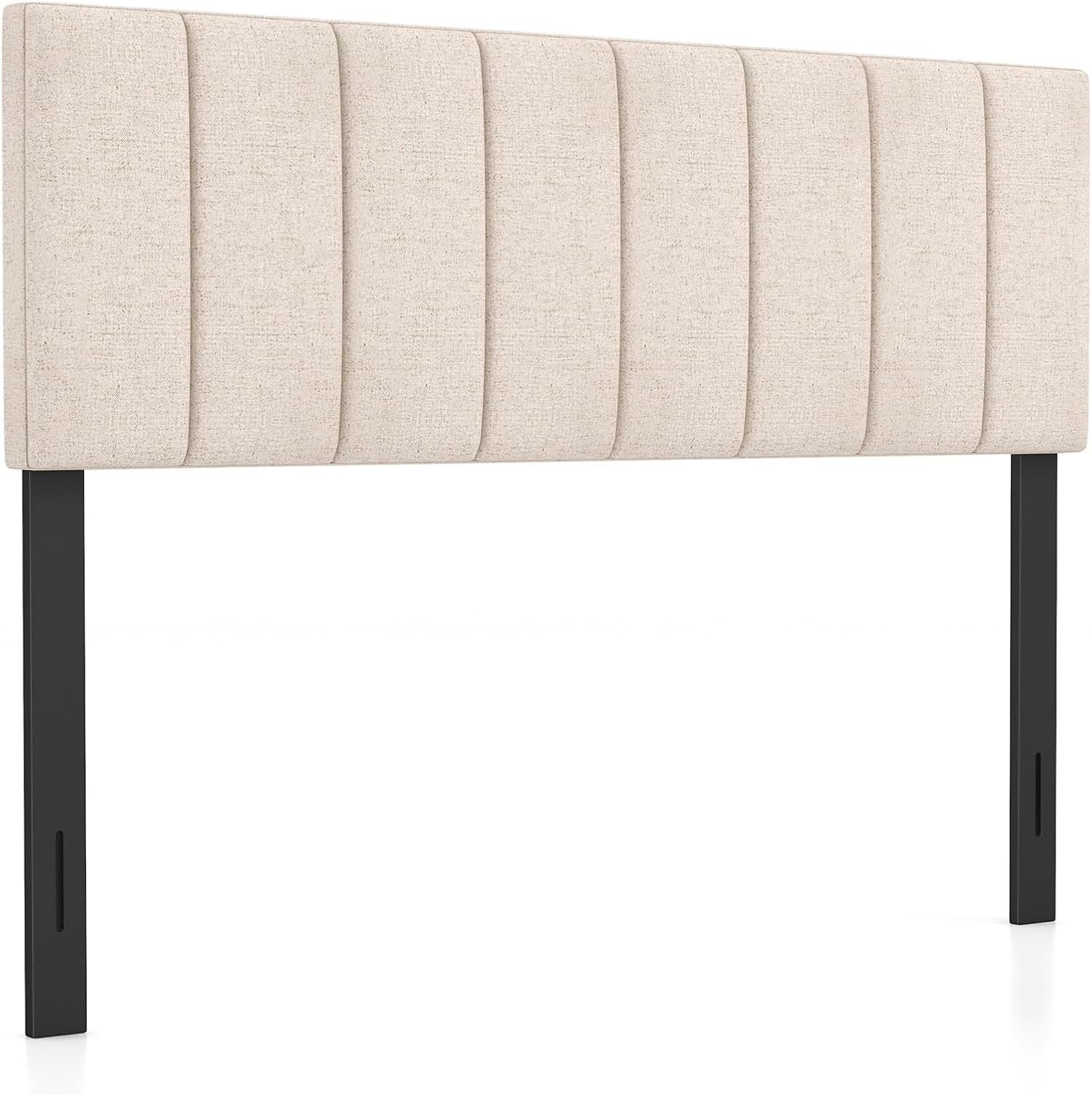 image:imageGiantex Headboard with Charging Station QueenFull Size Tufted Upholstered Head Board w2 AC Outlets USB amp TypeC Ports Rubber Wood Legs Width Adjustable Modern Bed Headboard Only GreyBeige