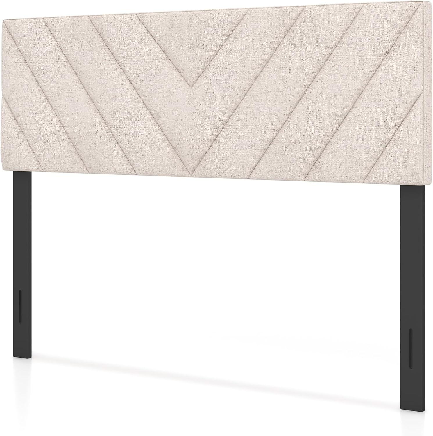 image:imageGiantex Headboard with Charging Station QueenFull Size Tufted Upholstered Head Board w2 AC Outlets USB amp TypeC Ports Rubber Wood Legs Width Adjustable Modern Bed Headboard Only GreyBeige
