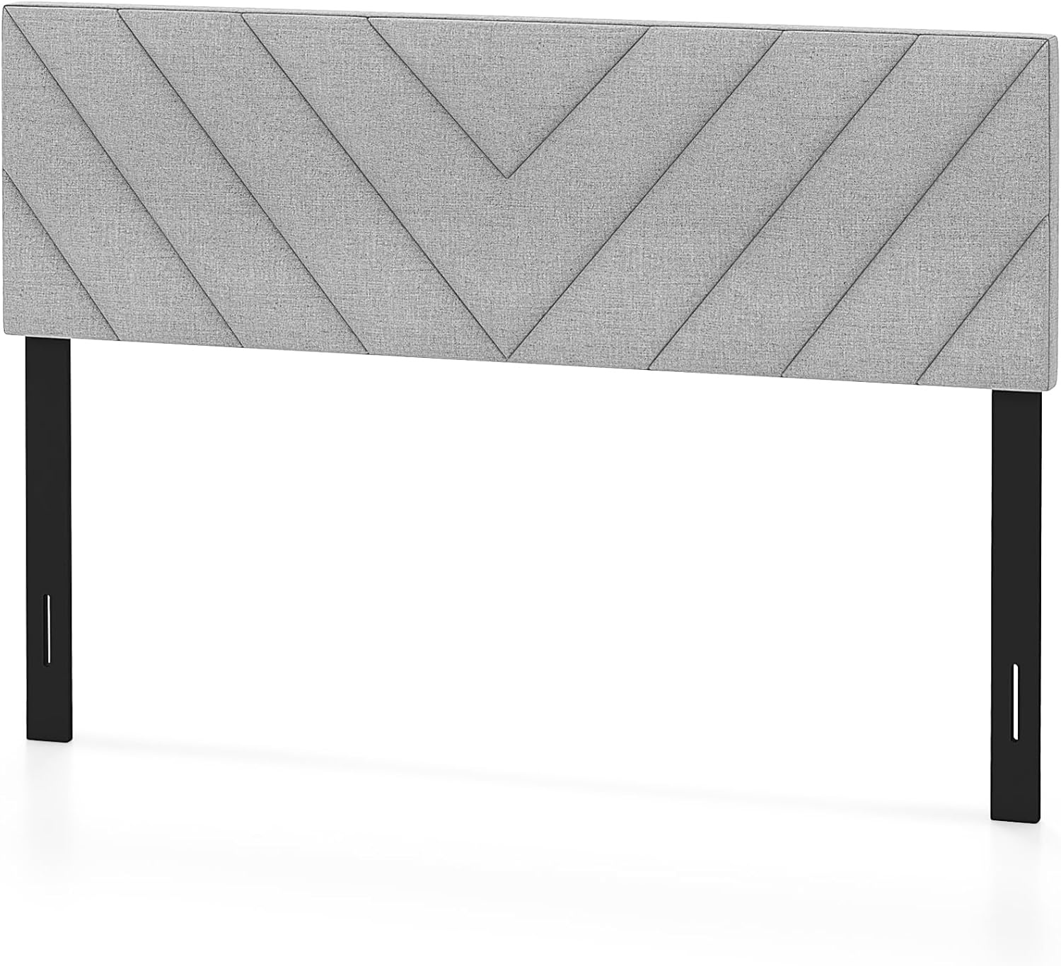 image:imageGiantex Headboard with Charging Station QueenFull Size Tufted Upholstered Head Board w2 AC Outlets USB amp TypeC Ports Rubber Wood Legs Width Adjustable Modern Bed Headboard Only GreyGray