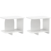 image:imageGiantex 2Tier End Table Set of 2 Modern Sofa Side Table with Open Storage Shelf Wooden Bedside Night Stand for Bedroom Living Room Study Small Spaces Easy Assembly White2