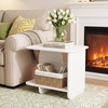 image:imageGiantex 2Tier End Table Set of 2 Modern Sofa Side Table with Open Storage Shelf Wooden Bedside Night Stand for Bedroom Living Room Study Small Spaces Easy Assembly White2