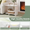 image:imageGiantex 2Tier End Table Set of 2 Modern Sofa Side Table with Open Storage Shelf Wooden Bedside Night Stand for Bedroom Living Room Study Small Spaces Easy Assembly White1