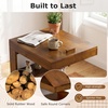 image:imageGiantex CShaped End Table with Wheels Wooden Rolling Side Table wAdjustable Desktop Edge Stopper Side Pocket amp 3 Storage Shelves Sofa Couch Bedside TV Tray for Living Room Bedroom Brown1Brown