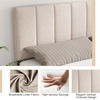 image:imageGiantex Headboard with Charging Station QueenFull Size Tufted Upholstered Head Board w2 AC Outlets USB amp TypeC Ports Rubber Wood Legs Width Adjustable Modern Bed Headboard Only GreyBeige