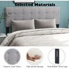 image:imageGiantex Headboard with Charging Station QueenFull Size Tufted Upholstered Head Board w2 AC Outlets USB amp TypeC Ports Rubber Wood Legs Width Adjustable Modern Bed Headboard Only GreyGray