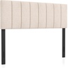 image:imageGiantex Headboard with Charging Station QueenFull Size Tufted Upholstered Head Board w2 AC Outlets USB amp TypeC Ports Rubber Wood Legs Width Adjustable Modern Bed Headboard Only GreyBeige