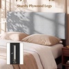 image:imageGiantex Headboard with Charging Station QueenFull Size Tufted Upholstered Head Board w2 AC Outlets USB amp TypeC Ports Rubber Wood Legs Width Adjustable Modern Bed Headboard Only GreyGray