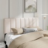 image:imageGiantex Headboard with Charging Station QueenFull Size Tufted Upholstered Head Board w2 AC Outlets USB amp TypeC Ports Rubber Wood Legs Width Adjustable Modern Bed Headboard Only GreyBeige