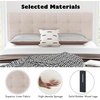 image:imageGiantex Headboard with Charging Station QueenFull Size Tufted Upholstered Head Board w2 AC Outlets USB amp TypeC Ports Rubber Wood Legs Width Adjustable Modern Bed Headboard Only GreyBeige