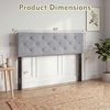 image:imageGiantex Headboard with Charging Station QueenFull Size Tufted Upholstered Head Board w2 AC Outlets USB amp TypeC Ports Rubber Wood Legs Width Adjustable Modern Bed Headboard Only GreyGray