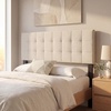 image:imageGiantex Headboard with Charging Station QueenFull Size Tufted Upholstered Head Board w2 AC Outlets USB amp TypeC Ports Rubber Wood Legs Width Adjustable Modern Bed Headboard Only GreyBeige