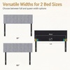 image:imageGiantex Headboard with Charging Station QueenFull Size Tufted Upholstered Head Board w2 AC Outlets USB amp TypeC Ports Rubber Wood Legs Width Adjustable Modern Bed Headboard Only GreyGray