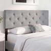 image:imageGiantex Headboard with Charging Station QueenFull Size Tufted Upholstered Head Board w2 AC Outlets USB amp TypeC Ports Rubber Wood Legs Width Adjustable Modern Bed Headboard Only GreyGray