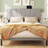 image:imageGiantex Headboard with Charging Station QueenFull Size Tufted Upholstered Head Board w2 AC Outlets USB amp TypeC Ports Rubber Wood Legs Width Adjustable Modern Bed Headboard Only GreyGray