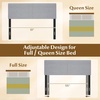 image:imageGiantex Headboard with Charging Station QueenFull Size Tufted Upholstered Head Board w2 AC Outlets USB amp TypeC Ports Rubber Wood Legs Width Adjustable Modern Bed Headboard Only GreyGray