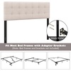 image:imageGiantex Headboard with Charging Station QueenFull Size Tufted Upholstered Head Board w2 AC Outlets USB amp TypeC Ports Rubber Wood Legs Width Adjustable Modern Bed Headboard Only GreyBeige