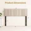 image:imageGiantex Headboard with Charging Station QueenFull Size Tufted Upholstered Head Board w2 AC Outlets USB amp TypeC Ports Rubber Wood Legs Width Adjustable Modern Bed Headboard Only GreyBeige