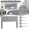 image:imageGiantex Headboard with Charging Station QueenFull Size Tufted Upholstered Head Board w2 AC Outlets USB amp TypeC Ports Rubber Wood Legs Width Adjustable Modern Bed Headboard Only GreyGray