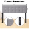 image:imageGiantex Headboard with Charging Station QueenFull Size Tufted Upholstered Head Board w2 AC Outlets USB amp TypeC Ports Rubber Wood Legs Width Adjustable Modern Bed Headboard Only GreyGray