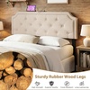 image:imageGiantex Headboard with Charging Station QueenFull Size Tufted Upholstered Head Board w2 AC Outlets USB amp TypeC Ports Rubber Wood Legs Width Adjustable Modern Bed Headboard Only GreyBeige