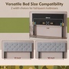 image:imageGiantex Headboard with Charging Station QueenFull Size Tufted Upholstered Head Board w2 AC Outlets USB amp TypeC Ports Rubber Wood Legs Width Adjustable Modern Bed Headboard Only GreyGray
