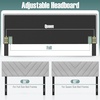 image:imageGiantex Headboard with Charging Station QueenFull Size Tufted Upholstered Head Board w2 AC Outlets USB amp TypeC Ports Rubber Wood Legs Width Adjustable Modern Bed Headboard Only GreyGray