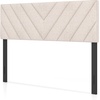 image:imageGiantex Headboard with Charging Station QueenFull Size Tufted Upholstered Head Board w2 AC Outlets USB amp TypeC Ports Rubber Wood Legs Width Adjustable Modern Bed Headboard Only GreyBeige