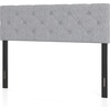 image:imageGiantex Headboard with Charging Station QueenFull Size Tufted Upholstered Head Board w2 AC Outlets USB amp TypeC Ports Rubber Wood Legs Width Adjustable Modern Bed Headboard Only GreyGray